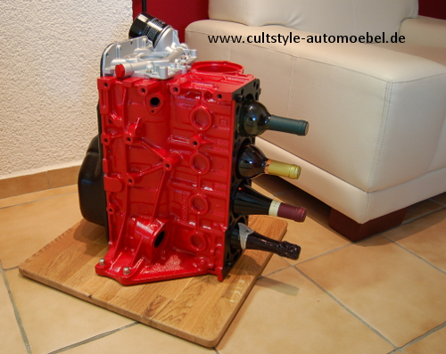 Cultstyle auto mbel 4-Zylinder Motorblock Weinstnder
